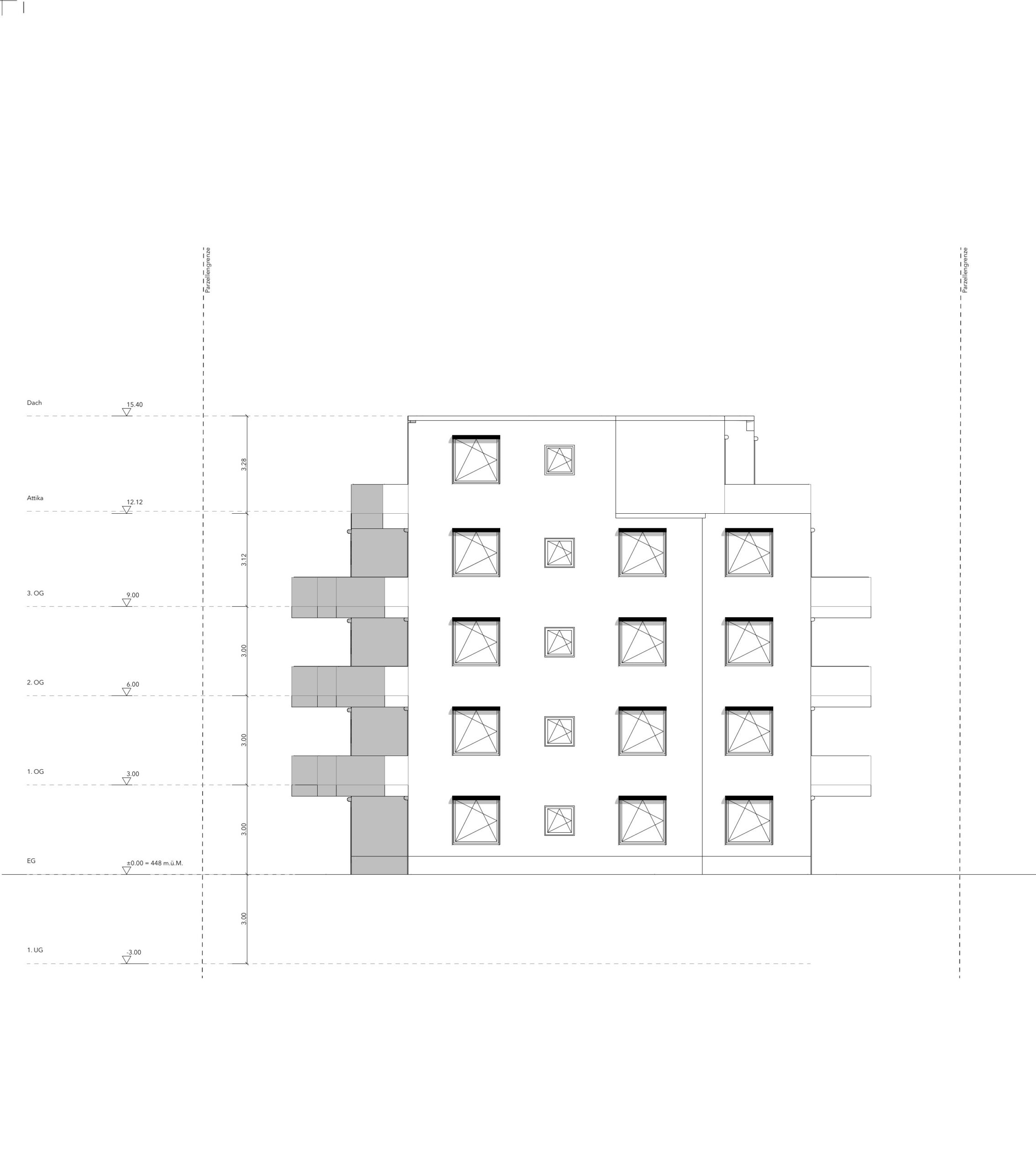 Wohnbau Leimgrübelstrasse Zürich, Detailplan